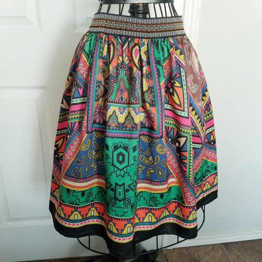 Flying Tomato colorful full skirt